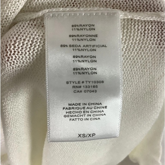 Anthropologie Sz XS Lightweight Dolman Sleeve Sweater Cream Rayon Semi Sheer - Picture 6 of 6